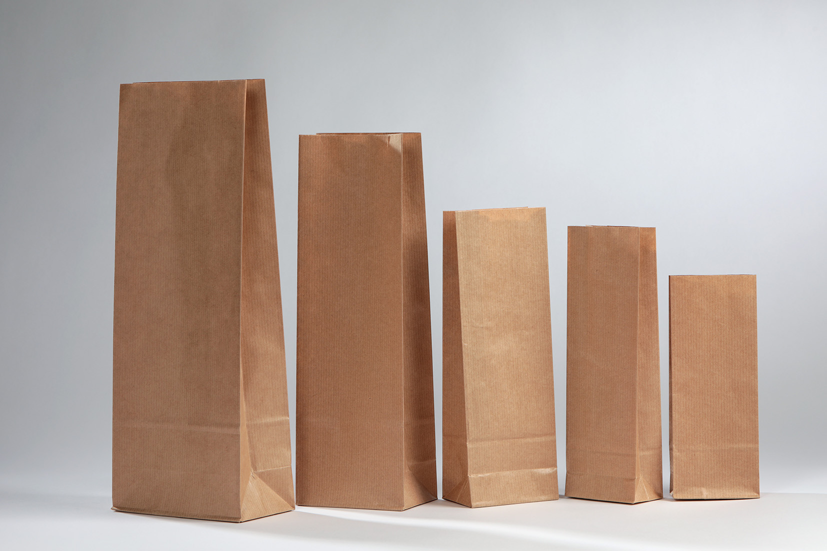 Brown paper bags with metallised OPP foil – packaging